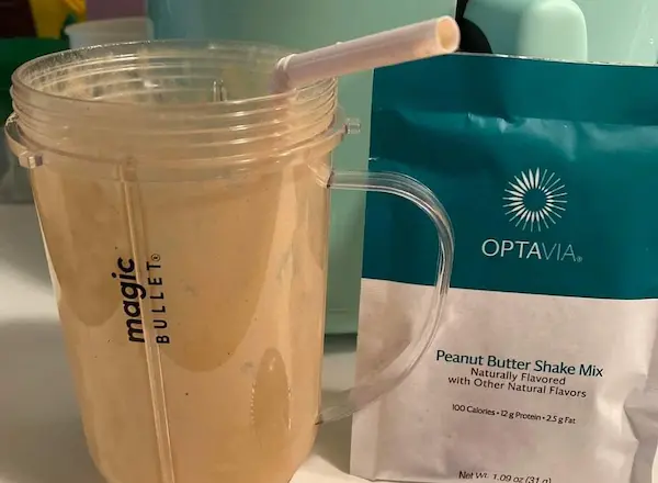 photo of my optavia shake hack