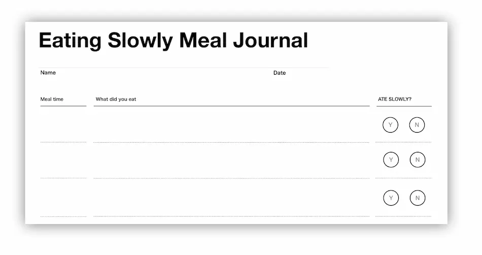 optavia meal journal