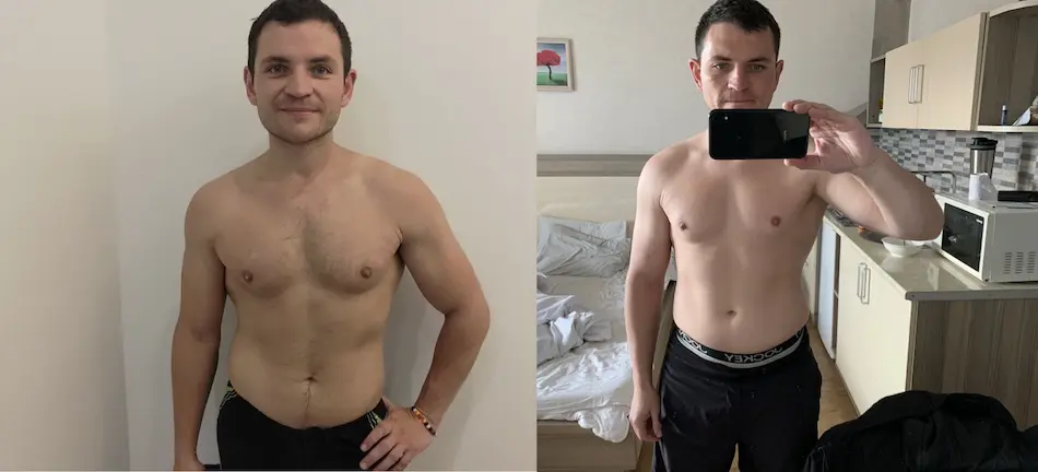 photo of me doing optavia diet before and after