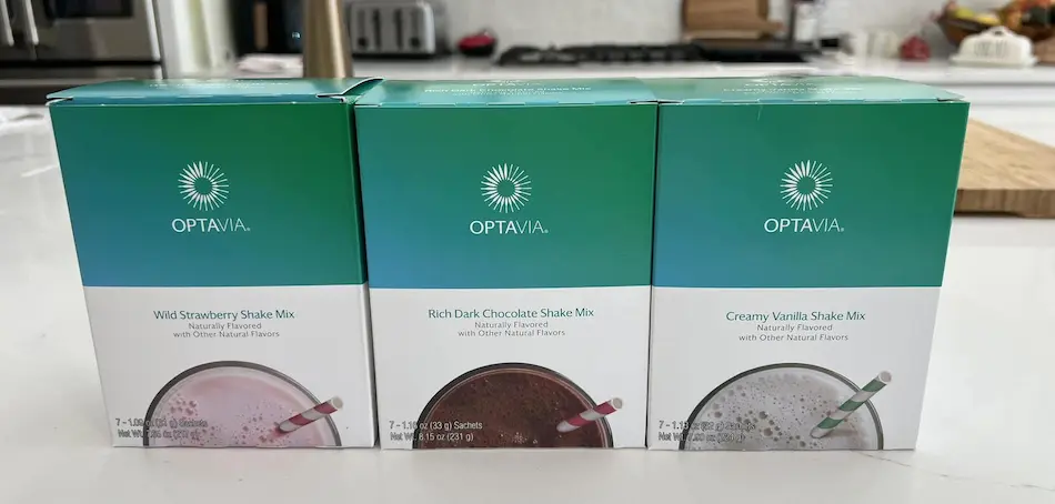photo of optavia shakes with caffeine