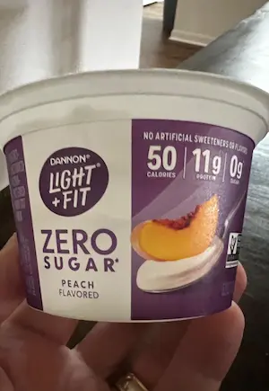 photo of my favorite low-fat yogurt from optavia food list