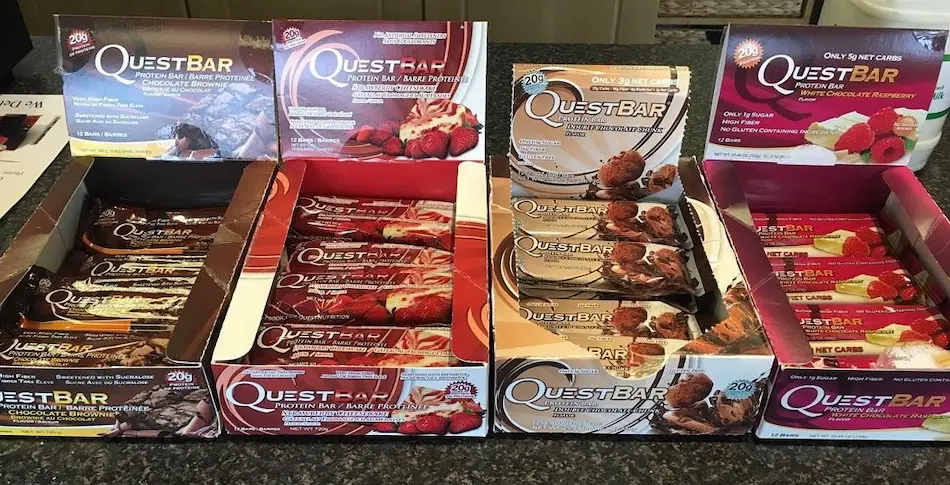 photo of 4 quest bars flavors