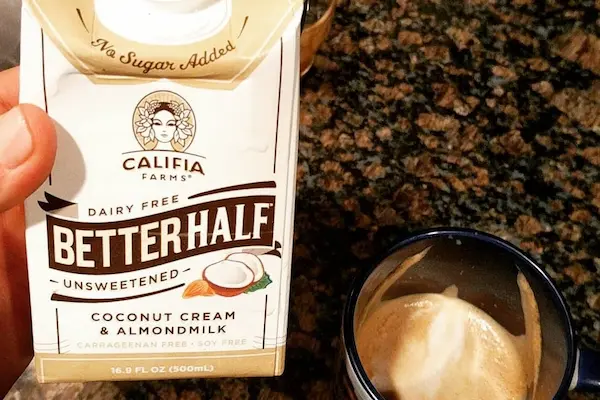 photo of Optavia apporved coffee creamer califa farms better half