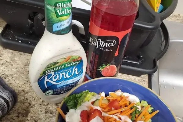 photo of my favorite salad dressing approved on optavia 5 and 1 plan - Hidden Valley Ranch Light