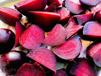 photo of sliced raw beets