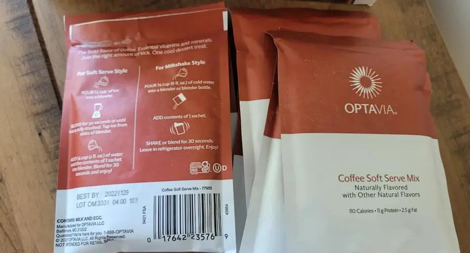 photo of optavia fueling label with GMO sign
