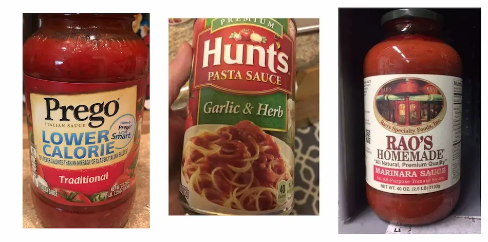 photo of optavia approved pasta sauces