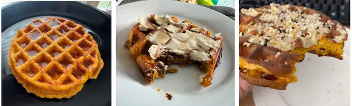 photo of optavia sweet potato waffle hack