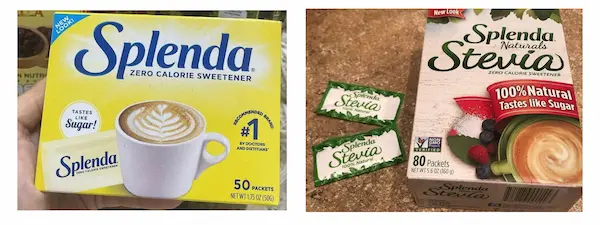 photo of splenda and splenda naturals