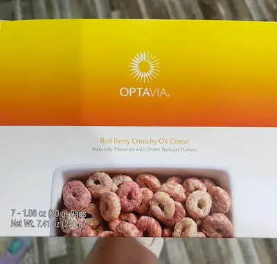 photo of the box of optavia breakfast cereals