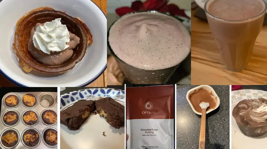 photo of my optavia chocolate pudding hacks