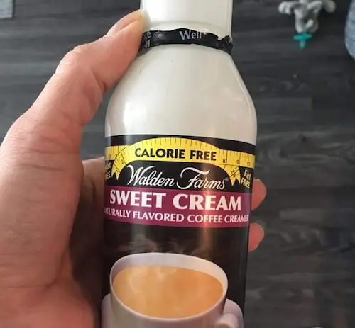 photo of optavia flavored coffee creamer