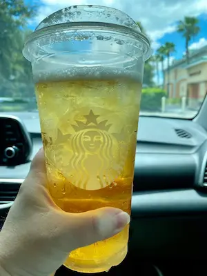 photo of my wifes optavia approved green tea from Starbucks