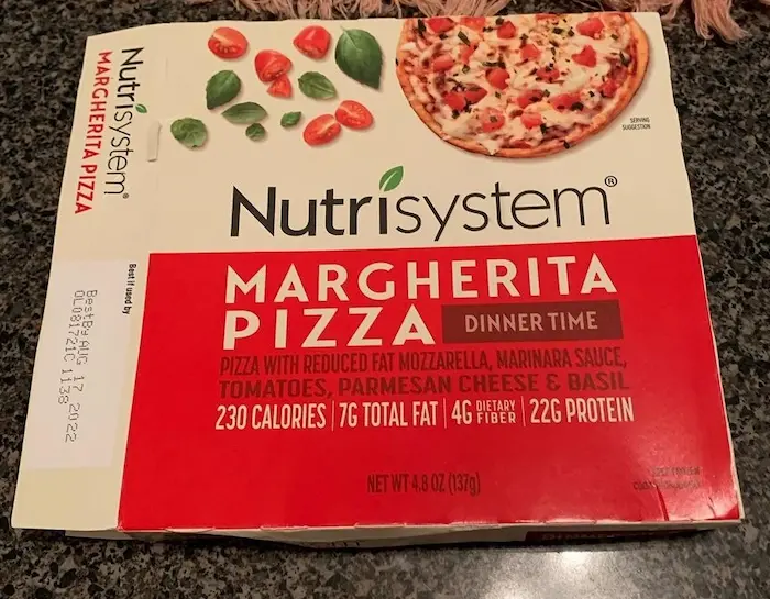 photo of nutrisystem frozen margherita pizza