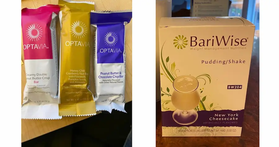 photo of optavia and wonderslim products