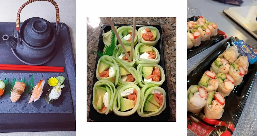 photo of Optavia sushi options