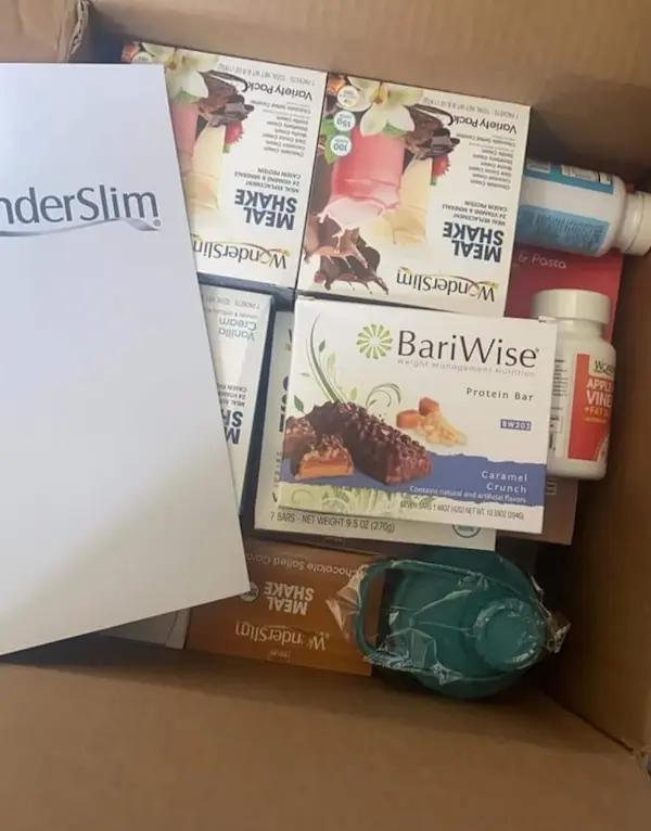 photo of unboxing wonderslim diet plan products