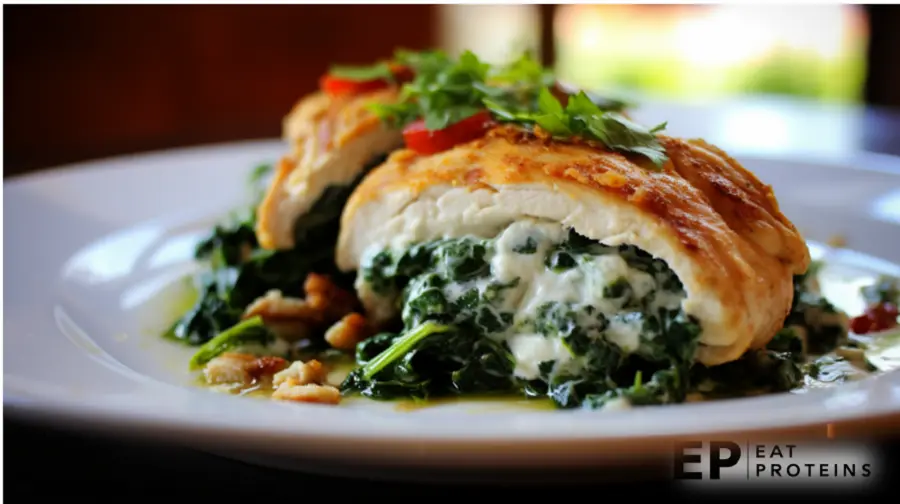 Optavia Lean and Green Chard and Ricotta Stuffed Chicken Breast