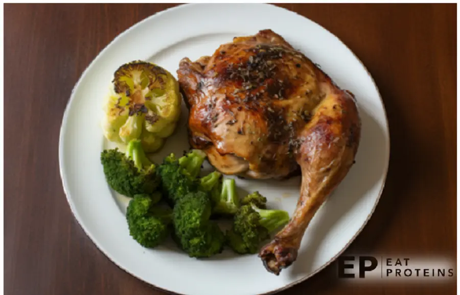 Optavia Lean and Green Roasted Chicken with Broccoli