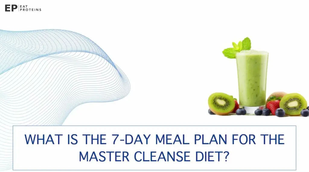 Master Cleanse diet meal plan