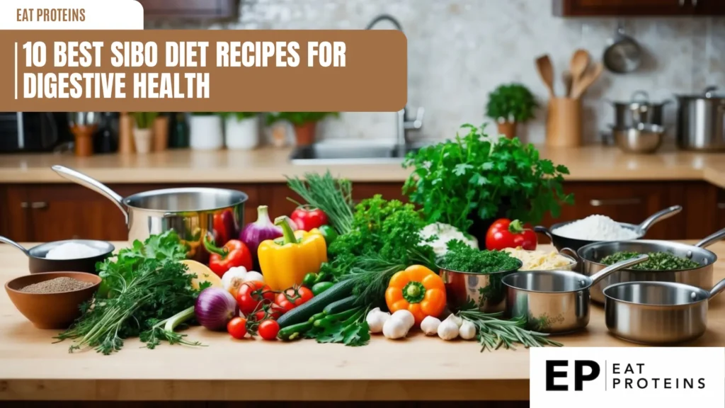 A colorful array of fresh ingredients and herbs arranged on a kitchen countertop, with various cooking utensils and pots nearby