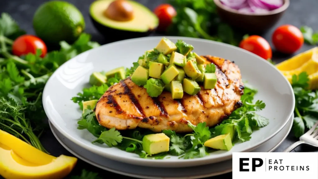 grilled chicken with avocado salsa 