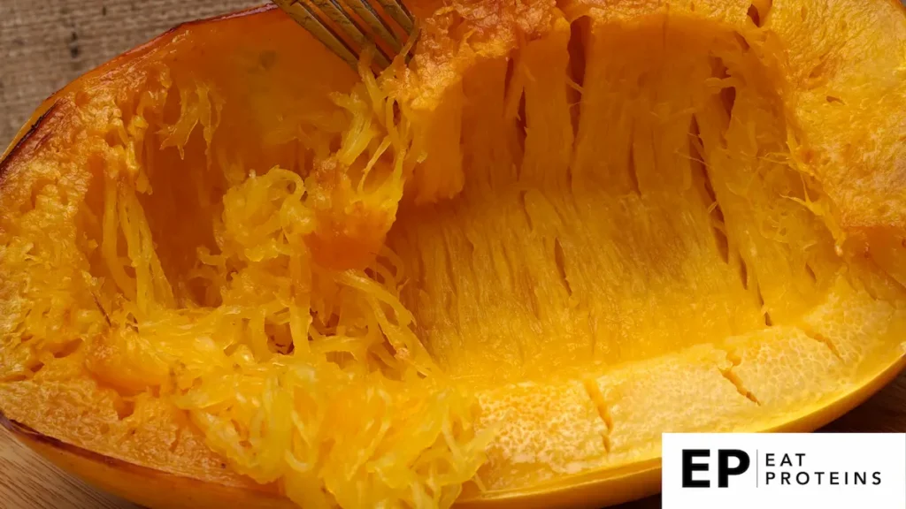 A whole spaghetti squash on a baking sheet